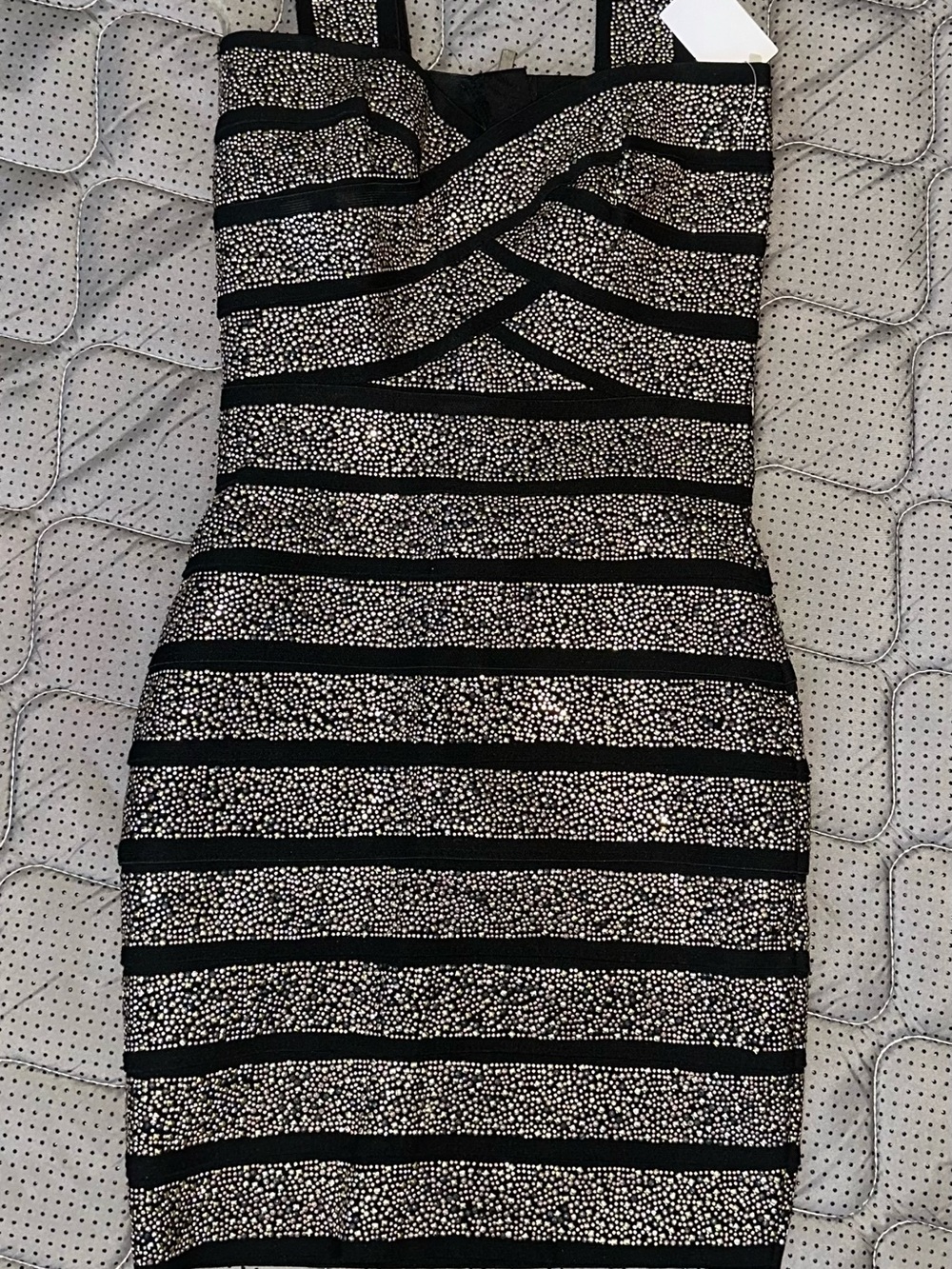 Classic Black & White Striped Bodycon Dress - Women
